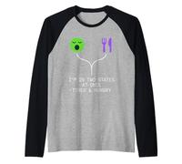 Física cuántica Meme Schrödinger Principio de incertidumbre del Gato Camiseta Manga Raglan