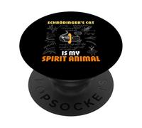 Física Cuántico Estudiante Nerd Muerto Vivo Schrödinger Cat PopSockets PopGrip Adhesivo