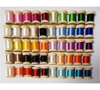 FISIDI Hilo de Coser, Hilo de Bordar 50 carretes Hilos de Seda de Morera Natural for Bordar a Mano DIY Craft 20-22m por Color