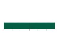 Fisinber Cortavientos de 6 piezas, 800 x 160 cm, color verde, plegable, de tela no tejida, con 7 estacas de madera de 190 cm, protección visual estable y paravientos para camping, playa y jardín