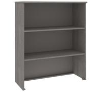 Fisinber Hamar - Accesorio para tablero alto (85 x 35 x 100 cm, madera de | Práctico armario de 2 estantes para sala de estar y comedor, estante de color gris claro para ampliar aparadores.