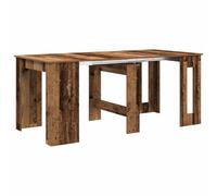 Fisinber Mesa de comedor extensible, 60-180 cm, plegable, madera vieja | Mesa de comedor flexible para comedor y cocina, ahorra espacio, plegable de 60 a 180 cm para visitar u oficina en casa.