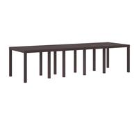 Fisinber Mesa de jardín de polirratán, mesa de comedor grande, 300 x 100 x | Mesa de ratán moderna para jardín, terraza y exterior. Marco de acero resistente que ofrece espacio para grandes reuniones