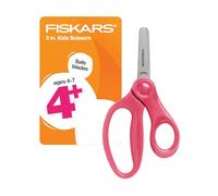 Fiskars 5" Blunt-Tip Scissors for Kids Ages 4-7, For School or Crafting, Premium Pink (Pack of 1)
