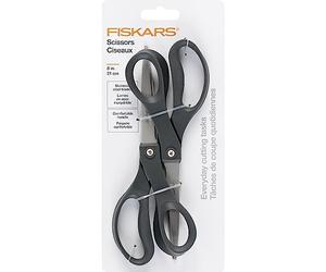 Fiskars 8" Comfort Grip Non-stick Titanium All Purpose Scissors -