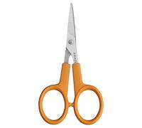 Fiskars 98087097J - Tijeras curvadas para manualidades, 4 pulgadas, acero y naranja