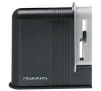 Fiskars Afilador de tijeras, para Tijeras para diestros, Afilador de cerámica/Cubierta de plástico, Negro/Gris, Clip-Sharp 1000812
