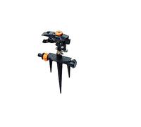 Fiskars Aspersor de impulsos metálico cañón XL – Control distancia, chorro y rotación – Ø26 m