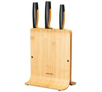 Fiskars Bloque de cuchillos en bambú con 3 cuchillos Functional Form 4 piezas