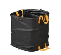 Fiskars Bolsa de Jardín PopUp con asas, Plegable para ahorrar espacio, Capacidad: 73 L, Altura: 46 cm, Ancho: 40 cm, Negro/Naranja, Ergo, 1028371
