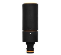 Fiskars Boquilla para manguera/pistola, Boquilla SoftGrip de ajuste continuo, Tamaño universal, 10,7 cm, Ø 3,6 cm, 59 g, Negro/naranja, 1027088