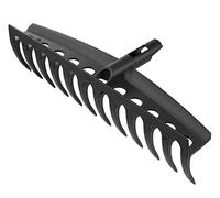 Fiskars Cabezal de Rastrillo, 12 Dientes, Conectable con el mango Solid de Fiskars, Ancho: 41 cm, Dientes de Plástico, Negro, Solid, 1014917