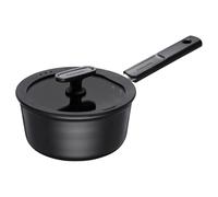 Fiskars Cacerola Antiadherente Hard Face 1.8 L, Aluminio Reciclado, Negro