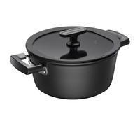 Fiskars Cacerola con Tapa, Hard Face, Diámetro 22 cm, Capacidad: 3,5 litros, Apta para Todas Las Placas, Revestimiento Antiadherente, Resistente a los Arañazos, Aluminio/Plástico, 1075526