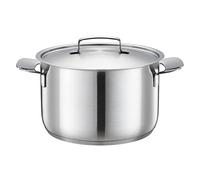 Fiskars Cazuela, 5 L, Sin revestimiento, Apto para todas las placas de cocción, Acero inoxidable reciclado, All Steel, Plateado, 1064752