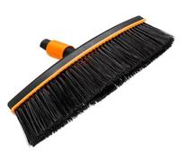Fiskars Cepillo de exterior, Cabezal de herramienta QuikFit, Ancho: 38 cm, Cerdas de polipropileno, Negro/Naranja, QuikFit, 1001416