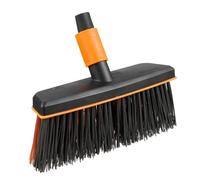 Fiskars Cepillo de exterior, Cabezal de herramienta QuikFit, Largo: 26 cm, Cerdas de polipropileno, Negro/Naranja, QuikFit, 1001417