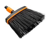 Fiskars Cepillo de exterior, Cabezal de herramienta QuikFit, Largo: 26 cm, Cerdas de polipropileno, Negro/Naranja, QuikFit, 1001415