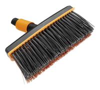 Fiskars Cepillo de exterior, Cabezal de herramienta QuikFit, Largo: 26 cm, Cerdas de polipropileno, Negro/Naranja, QuikFit, 1001417