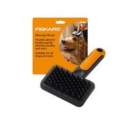Fiskars Cepillo de masaje para mascotas, cepillo para gatos y perros