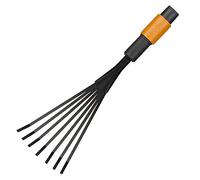 Fiskars Cepillo pequeño para hojas, Cabezal de herramienta QuikFit, 7 dientes, Largo: 12 cm, Dientes de acero, Negro/Naranja, QuikFit, 1001412