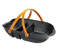 Fiskars Cesta de cosecha, Para recoger, transportar y limpiar las herramientas de cosecha y recolección, Plástico, Negro/Naranja, Plus, 1062831