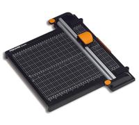 Fiskars Cizalla Rotatoria para papel A4 - 30 cm, Reciclada, Cuchilla con revestimiento de titanio, Negro/Naranja, 1004640