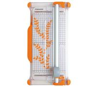 Fiskars Cizalla rotatoria portátil, A4, con guía de la línea de corte, 1003921