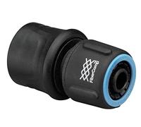 FISKARS Conector de Manguera, Tamaño Universal, Ø 13-15 mm (1/2-5/8") | FiberComp, 30 g, Negro/Azul, FLOW, 1054786