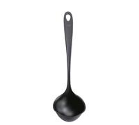 Fiskars Cuchara para Sopa con Borde Antigoteo, Essential, Plástico, Longitud: 28,6 cm, Volumen: 100 ml, Para Diestros y Zurdos, Negro, 1079059