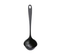 Fiskars Cuchara para Sopa con Borde Antigoteo, Essential, Plástico, Longitud: 28,6 cm, Volumen: 100 ml, Para Diestros y Zurdos, Negro, 1079059