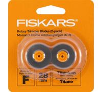 Fiskars Cuchillas de repuesto para recortadora de papel giratoria, titanio, plata/naranja