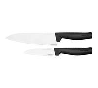Fiskars Set de Cuchillos, Cuchillo de cocina y Cuchillo para verduras, Elegantes Design, Longitud total: 33,1 cm und 22,8 cm, Acero inoxidable/Plástico, Hard Edge, 1051778