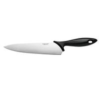 Fiskars Cuchillo de cocinero Essential - Hoja 21 cm, acero inoxidable/PP, negro
