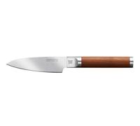 Fiskars Norden Cuchillo para verduras, Longitud de hoja 10,6 cm | Hoja de acero alemán y mango de abedul finlandés, Acero/Madera, Marrón, 1026424