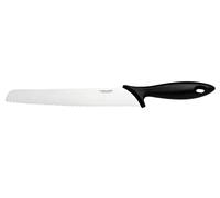 FISKARS Cuchillo para pan con filo dentado, Essential, plástico/acero inoxidable, longitud de la hoja: 23 cm, negro/plateado, 1065564