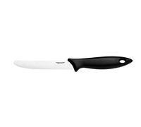 FISKARS Cuchillo para tomates, Essential, Longitud total: 23 cm, Acero inoxidable/Plástico PP, Negro, 1065569