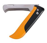 Fiskars Cuchillo plegable para frutas y verduras, Para cosechar, Longitud total: 17,8 cm, Acero inoxidable/plástico, Negro/naranja, X-series, K80, 1062819