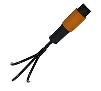 Fiskars Cultivador con 3 dientes curvos, Cabezal de herramienta QuikFit, Largo: 5,5 cm, Acero al boro, Negro/Naranja, QuikFit, 1000683