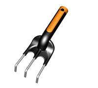 Fiskars Cultivador premium, Longitud: 25 cm, púas de acero inoxidable, Negro/Naranja, 1000728