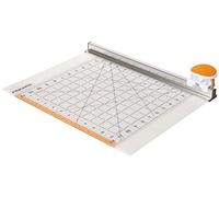Fiskars Cúter Rotatorio con Regla, 12” x 12”, Naranja/Blanco, 1016264