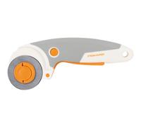 Fiskars Cúter rotatorio de titanio, Cúter giratorio con gatillo, Para diestros y zurdos, Diámetro de la hoja: 45 mm, Naranja/Blanco/Gris, 1066041