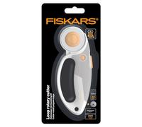 Fiskars Cúter giratorio 1066047 de titanio, mango de bucle, 45 mm, Naranja/Blanco/Gris