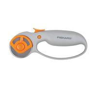 Fiskars Cúter Rotatorio, Fácil cambio de cuchilla 45 mm Loop Hdle Rotry Cuter Gry, Cómodo mango, Revestimiento de titanio, Naranja/ Blanco, 1003861, 16.8 cm