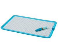 Fiskars Cúter y alfombrilla de corte para niños a partir de 8 años, Cúter de manualidades seguro para proyectos creativos en papel, Hoja de cerámica, Azul/Naranja, 1082503