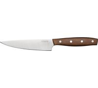 Fiskars Folken Cuchillo de cocinero, Pequeño, Longitud de hoja 12 cm, Hoja de acero inoxidable alemán, Mango de madera de arce con certificado FSC, 1075693