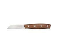 Fiskars Folken Cuchillo pelador, Longitud de hoja 7 cm, Hoja de acero inoxidable alemán, Mango de madera de arce con certificado FSC, 1075691