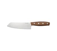 FISKARS Folken Cuchillo santoku, Longitud de hoja 16 cm | Hoja de acero inoxidable alemán, mango de madera de arce certificado FSC, 1075694