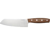 Fiskars Folken Cuchillo santoku, Longitud de hoja 16 cm, Hoja de acero inoxidable alemán, Mango de madera de arce con certificado FSC, 1075694