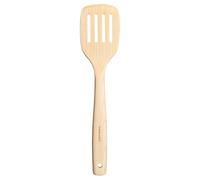 Fiskars Folken Espátula con ranuras, Espátula para utensilios de cocina con revestimiento, Longitud: 30 cm, Madera de arce con certificado FSC, 1075686